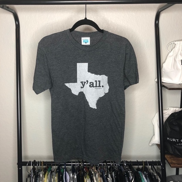 The Home T Charcoal Gray Texas Y’all Shirt - Picture 1 of 4
